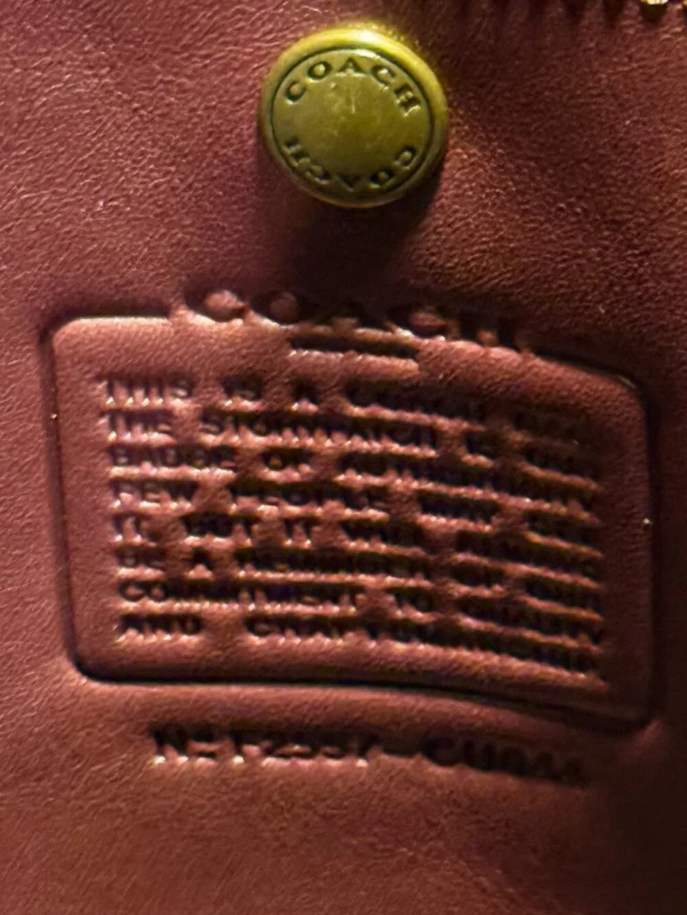 LIKE NEW - Coach Merlot Brooklyn 39 Shoulder Bag w/ charm
